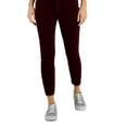 thumbnail image 3 of TOMMY HILFIGER Womens Burgundy Stretch Corduroy Zippered Pocketed Ankle Skinny Pants 8, 3 of 3