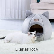 Abody Cat House – Plush Enclosed Cat Bed with Removable Cushion – Pet Cave Bed for Kittens or Small Dogs up to 16lbs