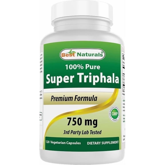 Best Naturals Triphala 750 mg 120 Vegetarian Capsules I 100% Pure