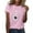 Pink Blouses, variant on Short Sleeve Tops for Women Plus Size Loose Fit Shirts Crewneck Work Ladies Blouses Trendy Graphic T-shirts Top S-3XL
