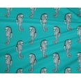 thumbnail image 4 of oneOone Tissu Polyester Lycra Imprimé Hippocampe pour Couture Largeur 56 Pouces, 4 of 4