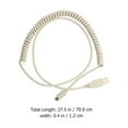 thumbnail image 2 of Monyance Type-c Keyboard Cable Pro Coiled Keyboard Cable USB Type-C Accessories (Light Grey)(39.37X0.47X0.24Inches), 2 of 10