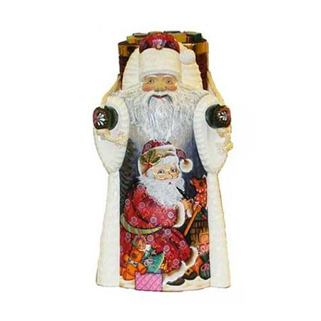 UPC 086131801419 product image for Kurt Adler RS0002 11.5 in. Czar Treasures Wooden Santa with Backpack | upcitemdb.com