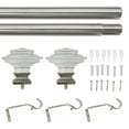thumbnail image 5 of Better Homes & Gardens 1" Brushed Nickel Acrylic Square Adjustable Curtain Rod Set 42-120", 5 of 7