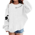 thumbnail image 5 of XQYLOS Kids Girls Cute Graphic Sweatshirt White Pullover Hoodie Playful Print Soft Cotton Comfort Fit Casual Streetwear Long Sleeve Top, 5 of 8