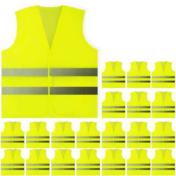 Chaleco de seguridad PeerBasics reflectante de alta visibilidad amarillo