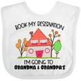 thumbnail image 3 of Inktastic Book My Reservation I'm Going to Grandma and Grandpa's Boys or Girls Baby Bib, 3 of 4