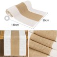 thumbnail image 4 of 30*180cm rustic table runner burlap fabric vintage farmhouse table decor, 4 of 5