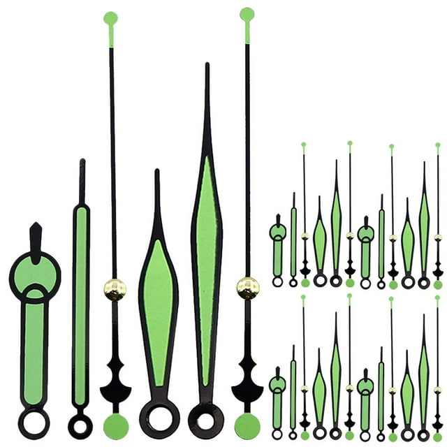 Shisuyan 10 Sets of Repairing Clock Pointers Glowing Clock Hands Decorative Clock Set Clock Making Clock Pointers