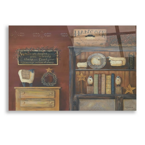 Epic Art 'Count Your Blessings' by Pam Britton, Acrylic Glass Wall Art, 24"x16"