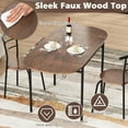thumbnail image 4 of 3-Piece Drop Leaf Dining Table Set, Extendable Kitchen Breakfast Table with 2 Chairs, Space Saving Folding Dining Room Set for Home Kitchen, Apartment, Small Space, Rustic Brown, 4 of 9