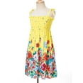 thumbnail image 4 of TTAO Summer Kids Girls Bohemian Dresses Floral Printed Beach Party Cami Dress with Necklace Set Type F 8-10, 4 of 7