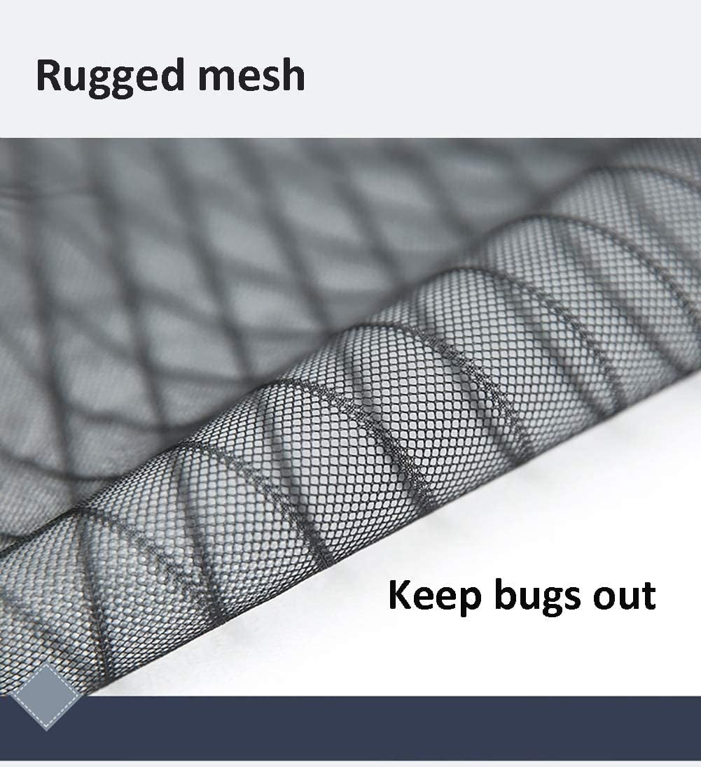 20x28inch Ruber Self Adhesive Magnetic Window Screen Mesh Black,Anti Mosquito Bug Insect Fly Window Net Curtain,Fiberglass Heavy Duty for Homes,with Sticky Tape,50x70cm