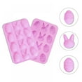 thumbnail image 2 of 2 Pack Easter Egg Silicone Mold Easter Bunny Silicon Molds for Chocolate Egg Shaped Mold Baking Pan Resin Cake Chocolate Mold Silicone Candy Pan for Easter Party, 2 of 8