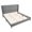 Gray 384, variant on Queen Velvet Wingback Platform Bed with Padded Headboard, Gray, No Box Spring Needed, Easy Assembly, Sturdy MDF and Particle Board Frame