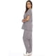 thumbnail image 2 of Conjuntos médicos para mujer, uniforme médico con seis bolsillos, cuello en V y pantalón cargo, 2 of 3