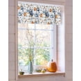 thumbnail image 4 of Valances for Windows Thanksgiving Pumpkin Rod Pocket Cafe Window Treatments Valance Curtains for Kitchen Bathroom Laundry Basement Windows 60"x14", 4 of 6