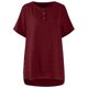 thumbnail image 2 of Camiseta a cuadros Mujer Botón de verano Blusa de manga corta Top suelto, Rojo vino, L Methold AP001353-15, 2 of 7