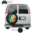 thumbnail image 4 of KAKALAD Irish Shamrock Clover Spare Tire Cover Universal Car Vehicle Tools For Rv SUV Truck Camper Travel Trailer Accessories Buckle 16” Inch, 4 of 6