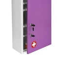 thumbnail image 3 of AdirMed Steel Medicine Cabinet, Dual Lock, Wall Mounted, Purple, 3 of 7