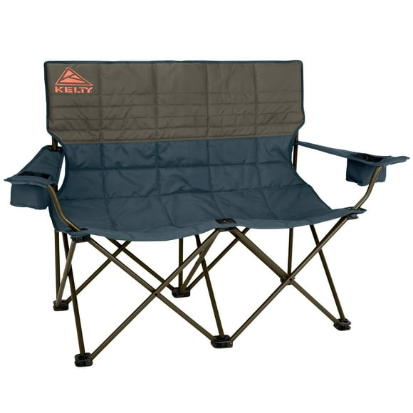 Kelty Loveseat Silla de camping – Silla plegable doble para festivales, camping y días de playa, sombra oscura/azul marino