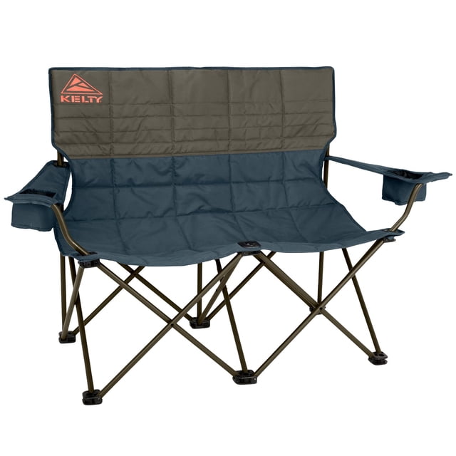 Kelty Loveseat Silla de camping – Silla plegable doble para festivales, camping y días de playa, sombra oscura/azul marino