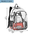 thumbnail image 2 of FORMRS Unisex School Backpack 17" Student Travel Bag with Laptop Compartment, Black Chubby Cat, 2 of 7
