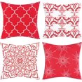 thumbnail image 1 of Fundas de almohada decorativas modernas, funda de cojín para habitación, dormitorio, sofá, silla, coche, gris y blanco, 18 x 18 pulgadas, 1 of 8