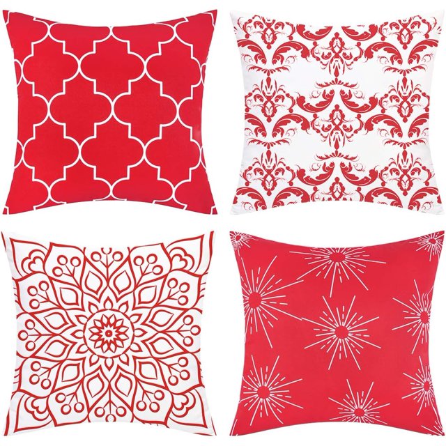 Fundas de almohada decorativas modernas, funda de cojín para habitación, dormitorio, sofá, silla, coche, gris y blanco, 18 x 18 pulgadas