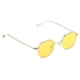 thumbnail image 4 of Gafas de sol octogonales Colcomx Vintage Amarillo UV400 para mujer, 4 of 8