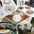 thumbnail image 5 of Efavormart 6 Pack 15" Gold Round Vinyl Placemats - Non Slip Dining Table Placemats with Spiked Design for Wedding, Party, Home, Hotel,Table Decoration, 5 of 5