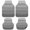 Grey, variant on Vintage Coastal Car Floor Mats 4 Pieces, Front & Rear Auto Carpet Mats Full Set with Rubber Backing, Summer Starfish Farmhouse Wooden Grain Universal All Weather Car Floor Protectors for SUV Truck