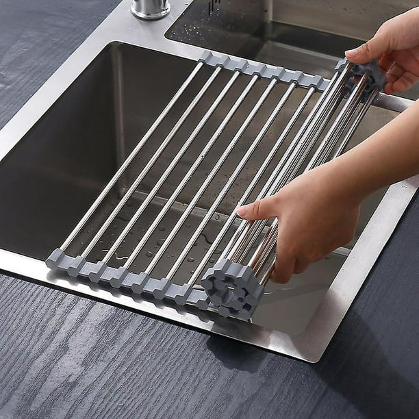 Zulay Kitchen Multipurpose Heavy Duty Silicone Roll Up Sink Drying
