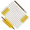 Archery Hunting Arrows Target FluFlu Arrows Traditional Bamboo Arrows