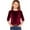 Wine, variant on Tdoqot Girls Velvet T-Shirts- Soft Crewneck Long Sleeve Dressy Casual Party Tops Red Size 12