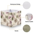 thumbnail image 3 of Foldable Fabric Storage Bin Home Cubes Clothing Organizer Bins Large Collapsible Box Basket for Home Organizer Squares and Ginkgo Leaves Pattern, 3 of 7