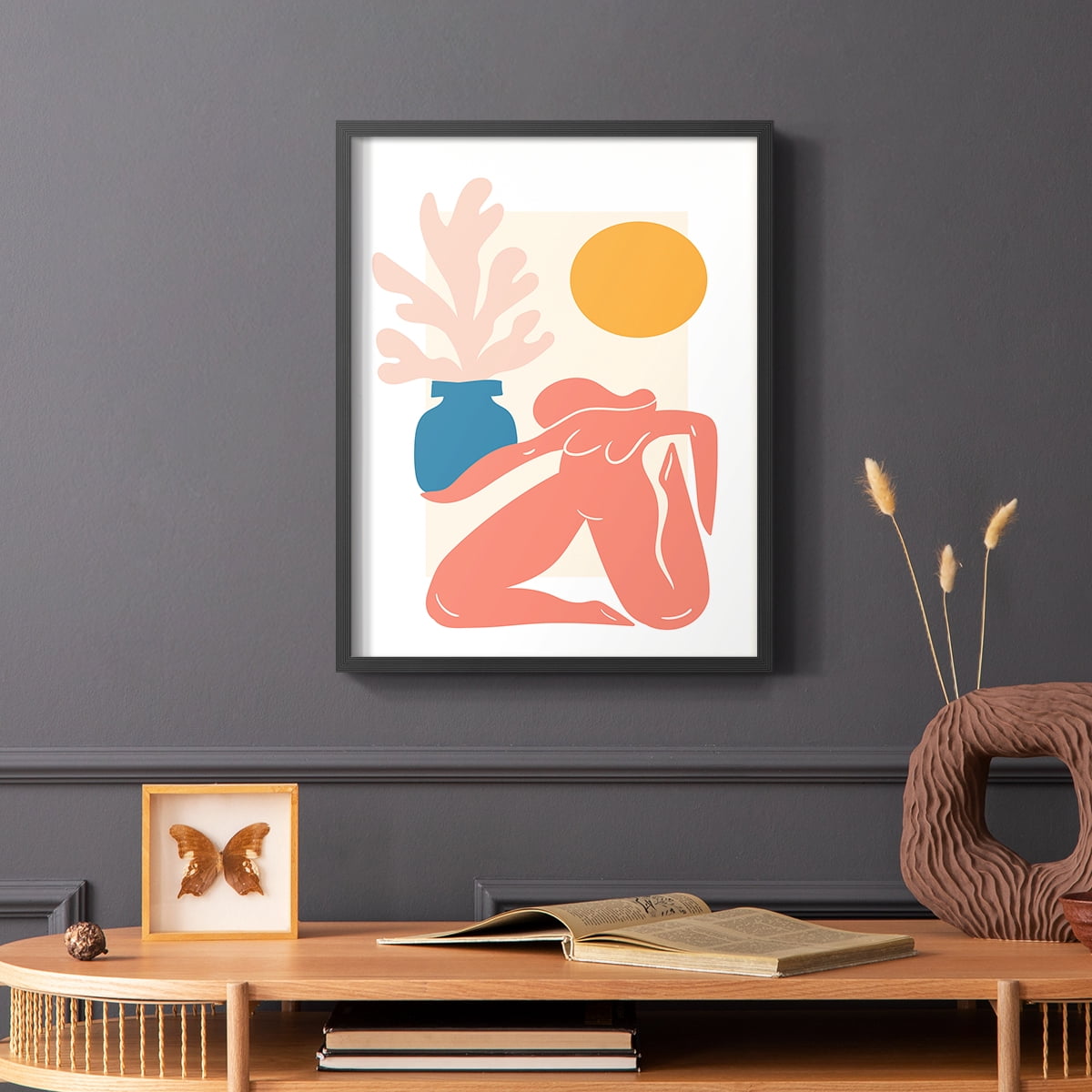 Matisse CDLI in Black Solid Wood Framed Print No Nail Hanging