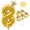 Gold, variant on SUNFICON 40 Inches 1 Number Balloon, Giant Rainbow Digit Helium Foil Balloons,1 Gold Crown Balloon, 5 Confetti Balloons for Birthday Wedding Anniversary New Year Party Decorations