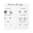 thumbnail image 1 of Fiudx Pares de Pendientes de Viaje con Temperamento Moderno., 1 of 2