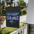 thumbnail image 4 of XMXY Eat Sleep Game Pattern Blue Garden Flags Double Sided,Farmhouse Holiday Yard Outdoor Sign Decor Flag, 12.5"x18" inch, 4 of 8