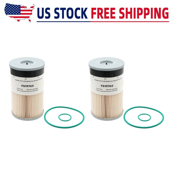 2pcs For FleetGuard Fuel Filter with Water Separator FS19765 25micron