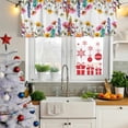 thumbnail image 5 of 2 Pack Valances for Window, Spring Floral Short Curtains for Kitchen Bedroom Living Room, Yellow Pink Flowers Botanical Farmhouse Rod Pocket Small Window Treatment Valance Drapes 54 x 18 Inch, 5 of 8
