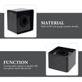 thumbnail image 3 of Yuan 2Pcs ABS Square Cube Mic Station Logos Interview TV Station Mic Station Logos Black, 3 of 9