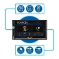 thumbnail image 3 of Jensen CMR270 Radio estéreo para automóvil de doble DIN con pantalla táctil digital LED de 7 pulgadas | Asistente Push to Talk | Entrada de cámara retrovisora ​​| Bluetooth | Carga rápida USB | microS, 3 of 5