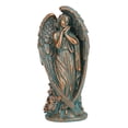 thumbnail image 4 of harayaa Angel Garden Statue Solar Powered Resin Figure Decor Modern Decorative Statuette Copper Color, 4 of 8