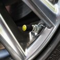 thumbnail image 2 of Smiley Smile Happy Yellow Face Tire Rim Wheel Aluminum Valve Stem Caps - Black, 2 of 4