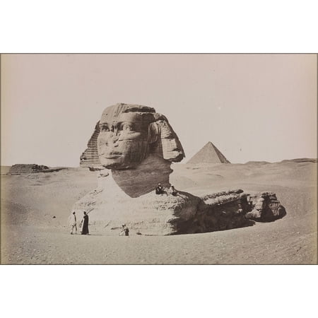 24"x36" Gallery Poster, Great Sphinx of Giza Armachis, Cairo ancient egypt 1880