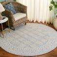 thumbnail image 2 of SAFAVIEH Ebony ARABESQUE Bordered Area Rug, Ivory/Blue, 6' x 6' Round, 2 of 10