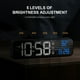 thumbnail image 1 of Reloje Digital LED Grande Para El Reloj Electrónico De Dormitorio Con Termómetro 2 Alarmas Función De Repetición De 5 Niveles Relojes De Espejo De Montaje De Pared USB Para El, 1 of 7