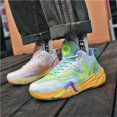 thumbnail image 5 of Bolognifi Men's Basketball Shoes Breathable Colorful Volleyball Sneakers with Mesh Upper Non Slip Rubber Indoor Shoe - PINK2_4, 5 of 7